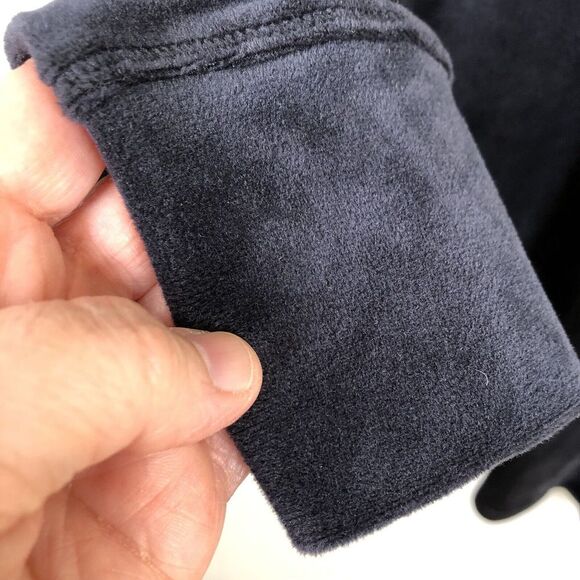 Splendid Ingrid Velour‎ Top Women's Size Medium Black Puff Shoulder Stretch - Picture 15 of 16